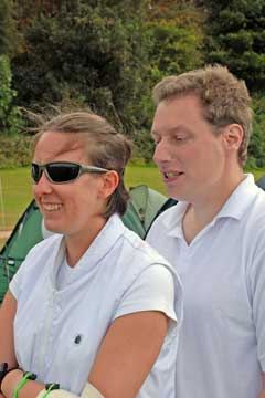 Melissa and David Carter together at Sennocke Archers' Short Metric tournament.