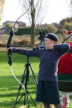 One of the cadets shooting - they had only been learning to shoot for a few weeks.